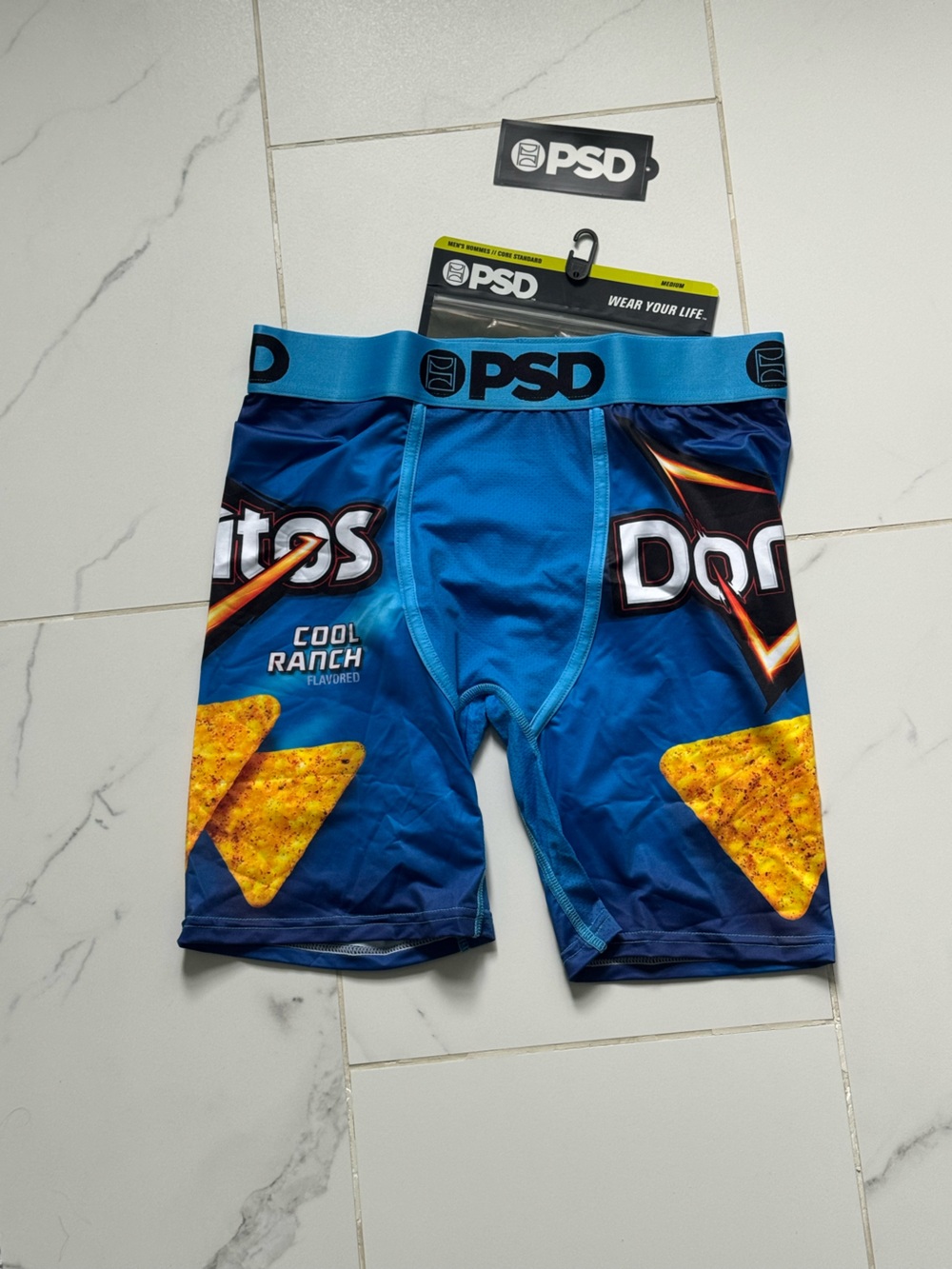 PSD Doritos Cool Ranch Boxer Briefs - Bright Blue with Yellow Accent